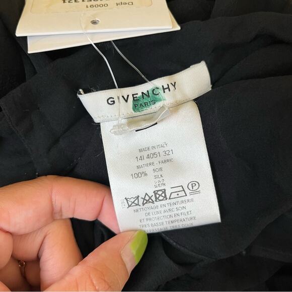 Givenchy Semi Sheer Silk Black Mini Skirt - Picture 12 of 13